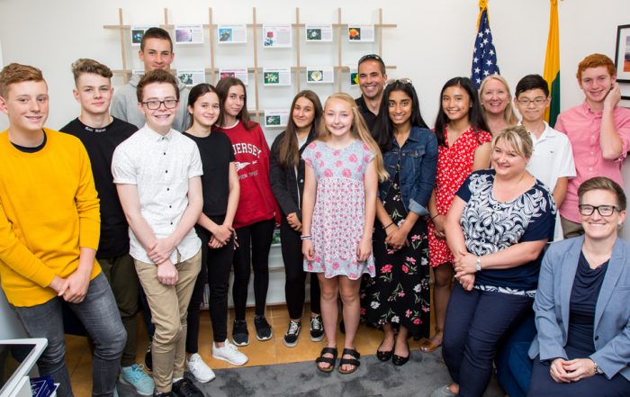 Charles Wright students at the US Embassy in Lithuania