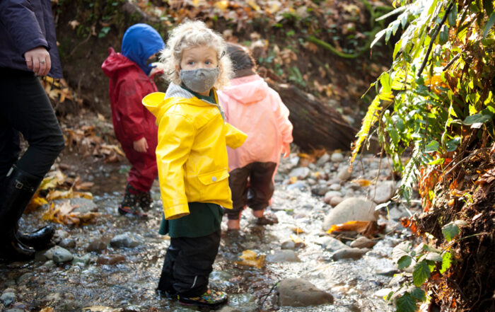 Exploring the creek on CWA campus