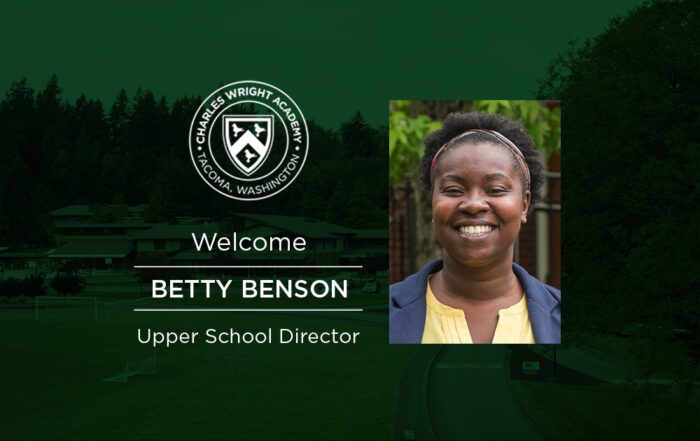 Welcome Betty Benson Upper School Director