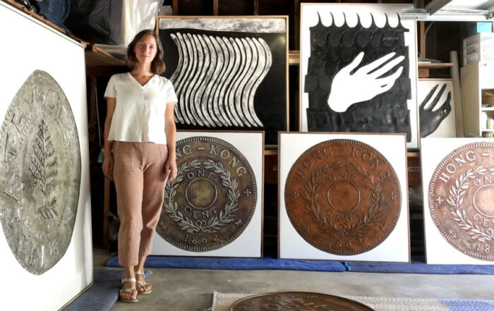 Erin Morrison in her studio in LA